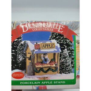 Noma Dickensville Collectables Porcelain Apple Stand Christmas Village Accesorie